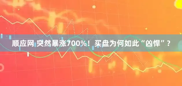 顺应网 突然暴涨700%！买盘为何如此“凶悍”？